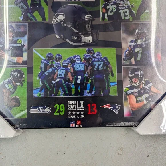 Seattle Seahawks Super Bowl LX Championship Plaque (16x20") *NEW* - Picture 4 of 6